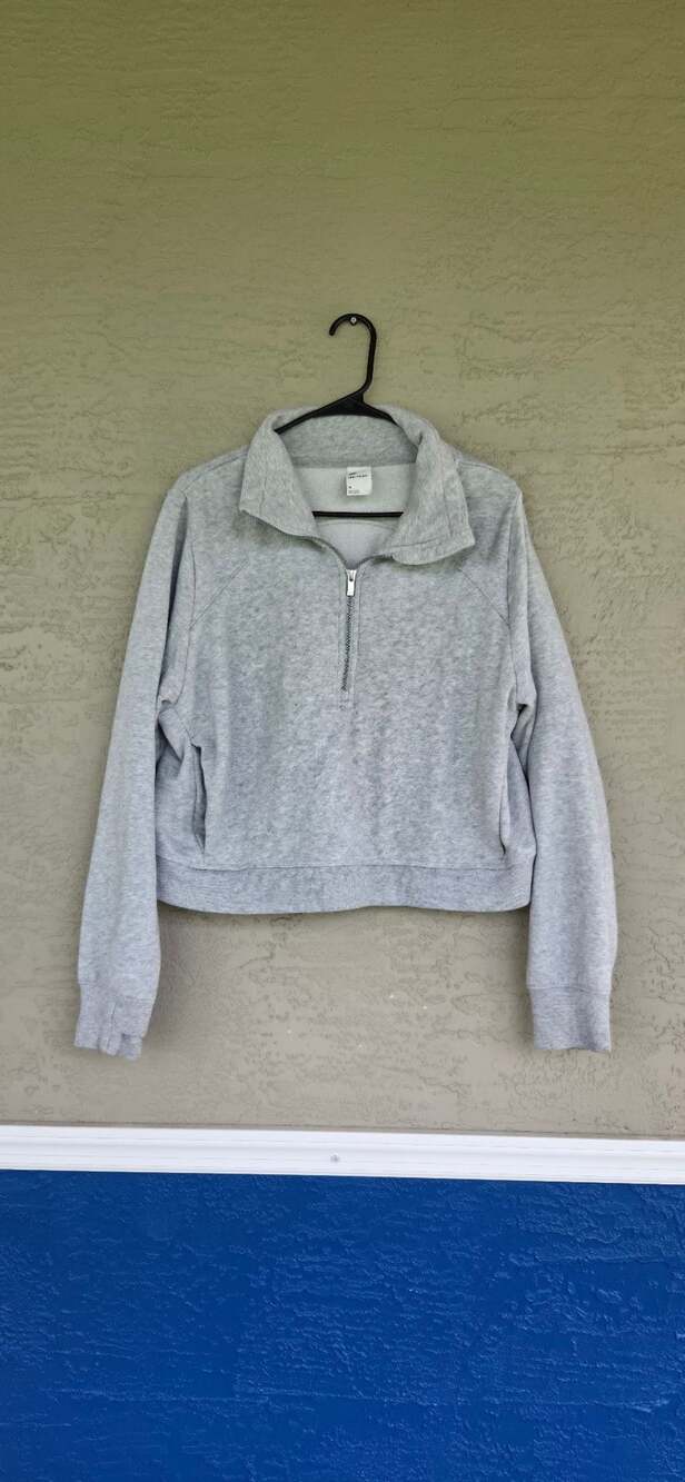 All In Motion Half Zip Fleece Hoodie Heather Grey